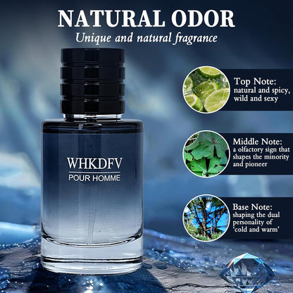 Cologne Men'S Perfume - Citrus Fresh and Lasting Spray Perfume Lemon Pepper Base Note Cedar 1.7Ounce Portablecologne for Men